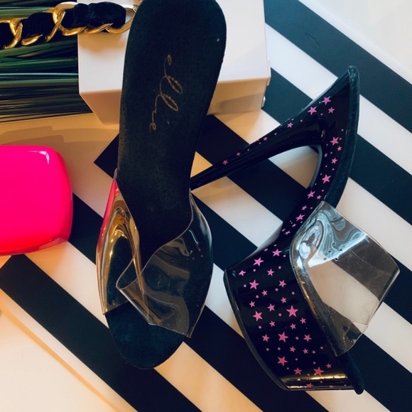 MAKE AN OFFER BLACKLIGHT ELLIE PLATFORM HEELS GREAT FOR POLE DANCING CLASS - Picture 6 of 7